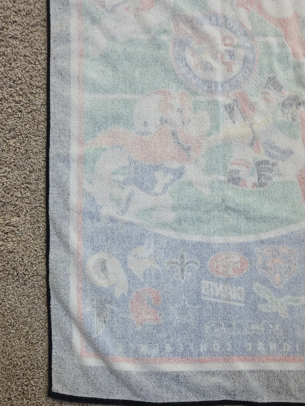 Vintage 1993 Warner Bros. Looney Tunes NFL Beach Towel